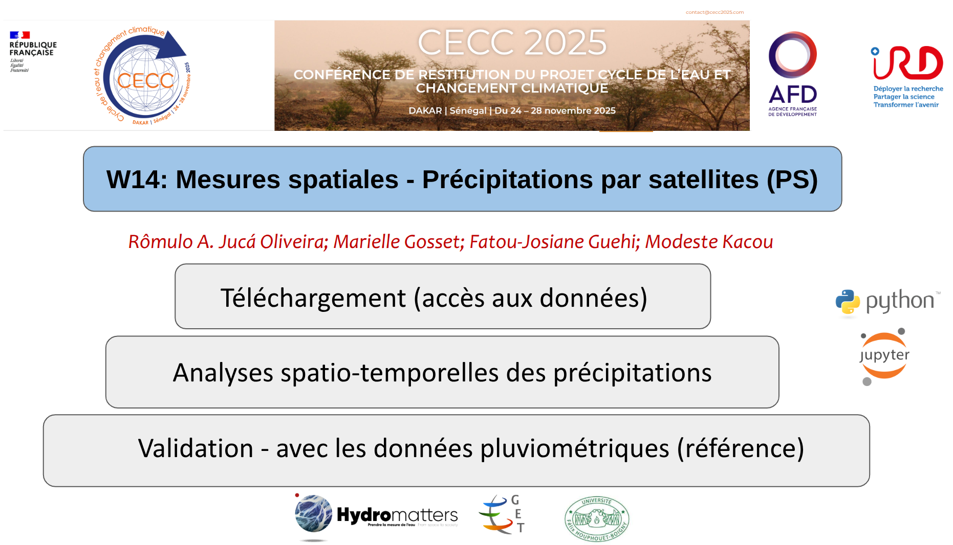 Hydro Matters - Hydrologie spatiale - Atelier CECC2025